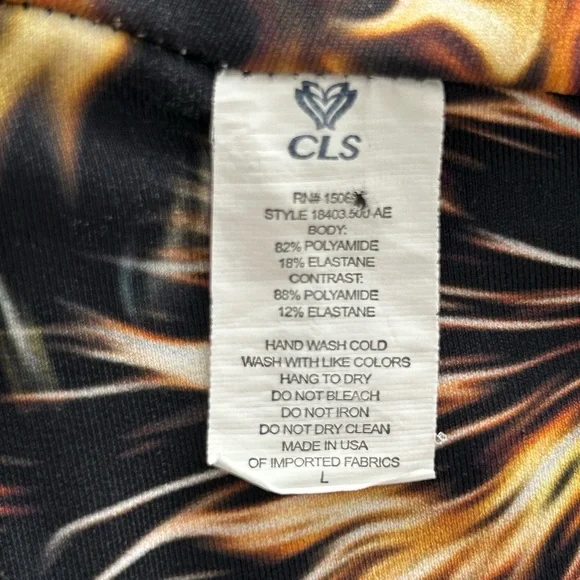 CLS Activewear Scrunch Booty Shorts – Fire Print, Double Layer, Made in USA - Picture 7 of 9